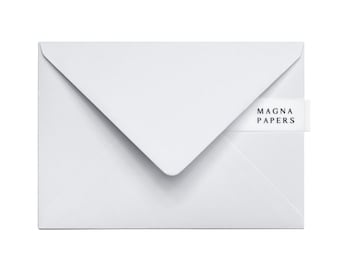 Witte enveloppen Dove, C5, 135 gsm | Premium enveloppen met textuur voor huwelijksuitnodigingen, wenskaarten en briefpapier (aangepast formaat 155 x 220 mm)