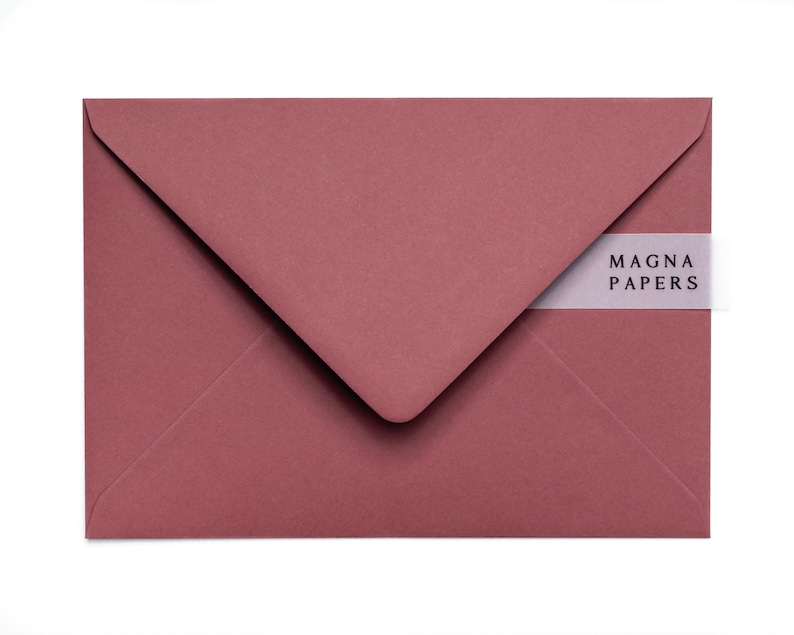 Deep Rose C5 Envelopes 135gsm | Premium Pink Envelopes for A5 Wedding Invitations, Greeting Cards & Stationery (Custom size 155 x 220mm) image 1
