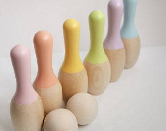 childrens wooden skittles