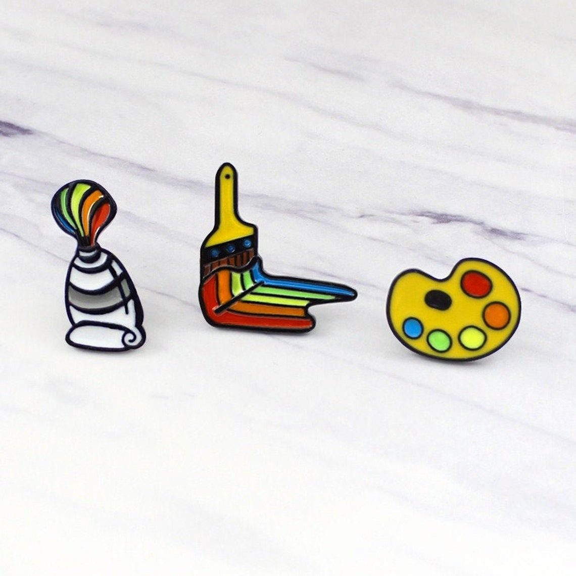 Brush Enamel Pin Painter Enamel Pin Artist Enamel Pin Paint | Etsy