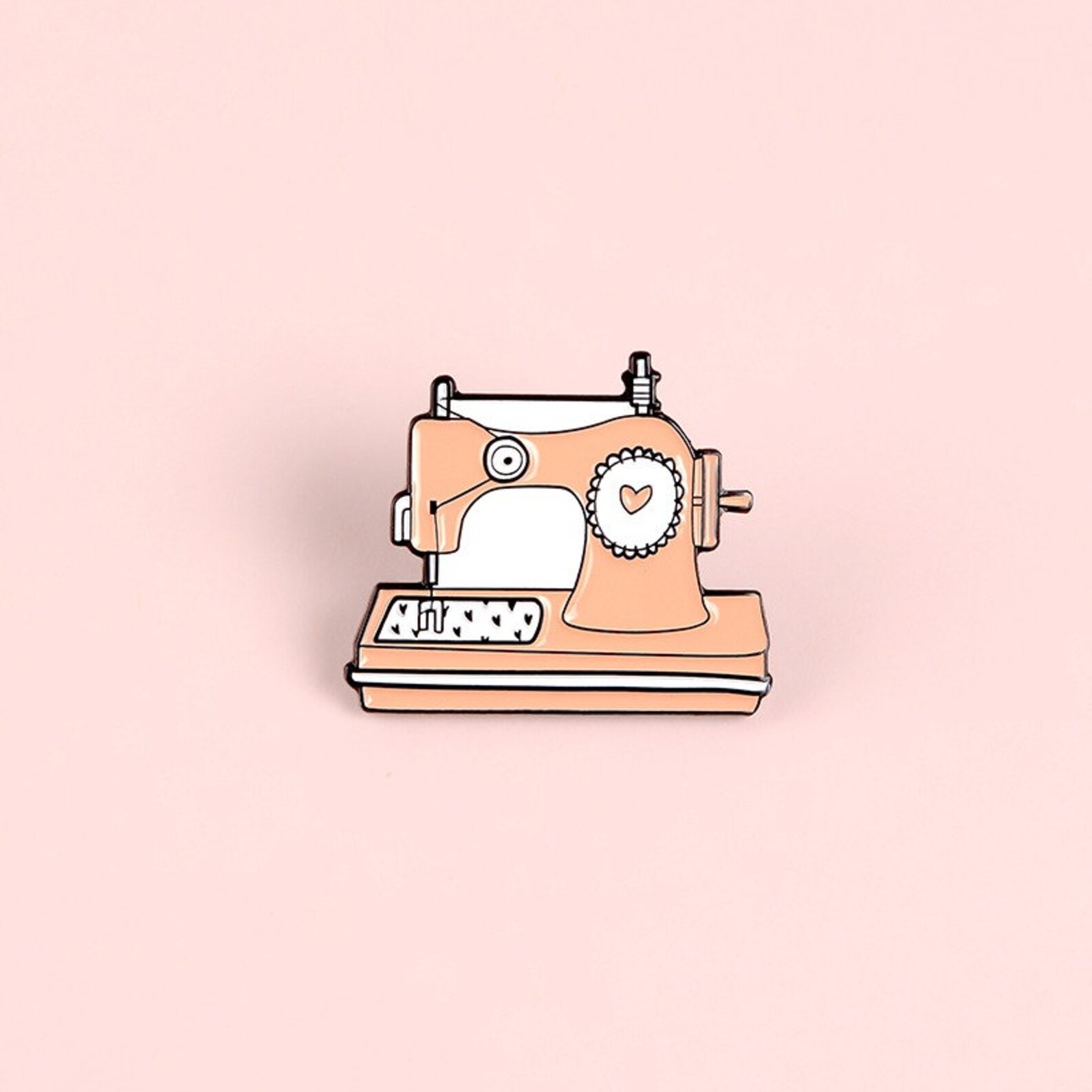 Sewing Machine Enamel Pin Crafter Pin Gift Idea Pink Sewing Etsy