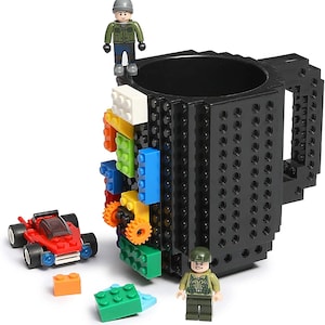 Building Block - Coffee Mug - Fun Gift Idea - Build on Brick - Toy Cup - Party Supply Drinkware - DIY Blocks