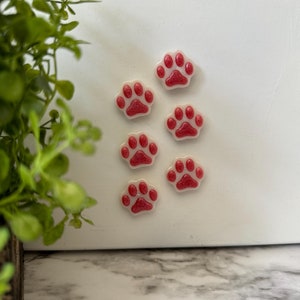White Cat Paw Resin Magnets Set | Fridge Magnets | Cat Lover Magnets | Cute | Cat | Handmade | Gifts | Stocking Stuffers | Office