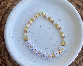 Handmade beaded Bible verse bracelet, inspirational jewelry, faith bracelet, personalized Christian gift, spiritual accessory, prayer brace