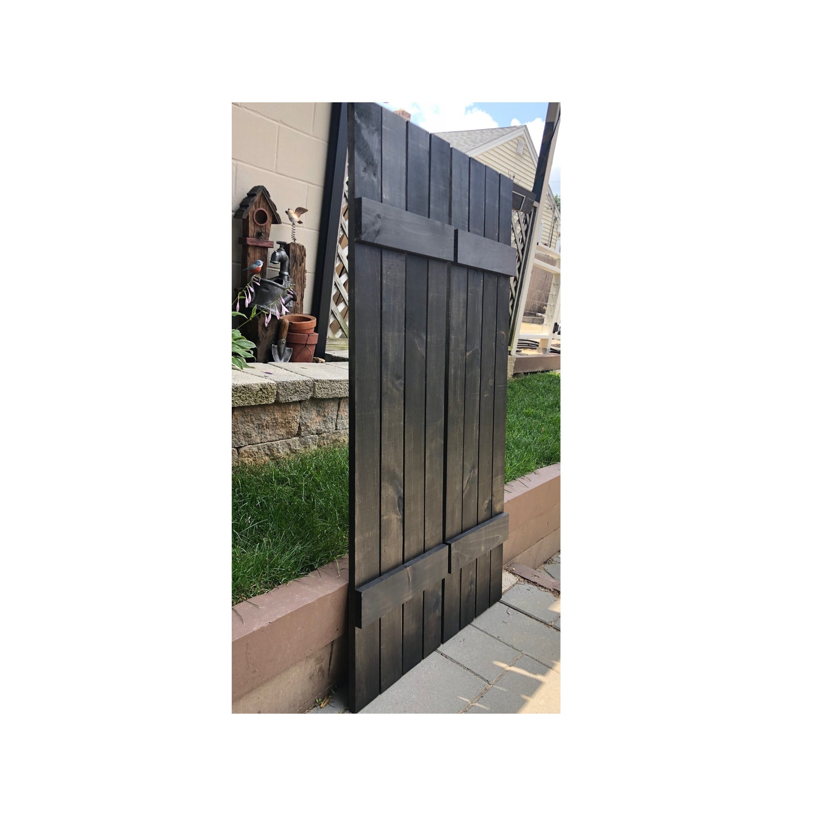 Set of 2 Wood Shutters Shutters Exterior Shutters Cedar Etsy