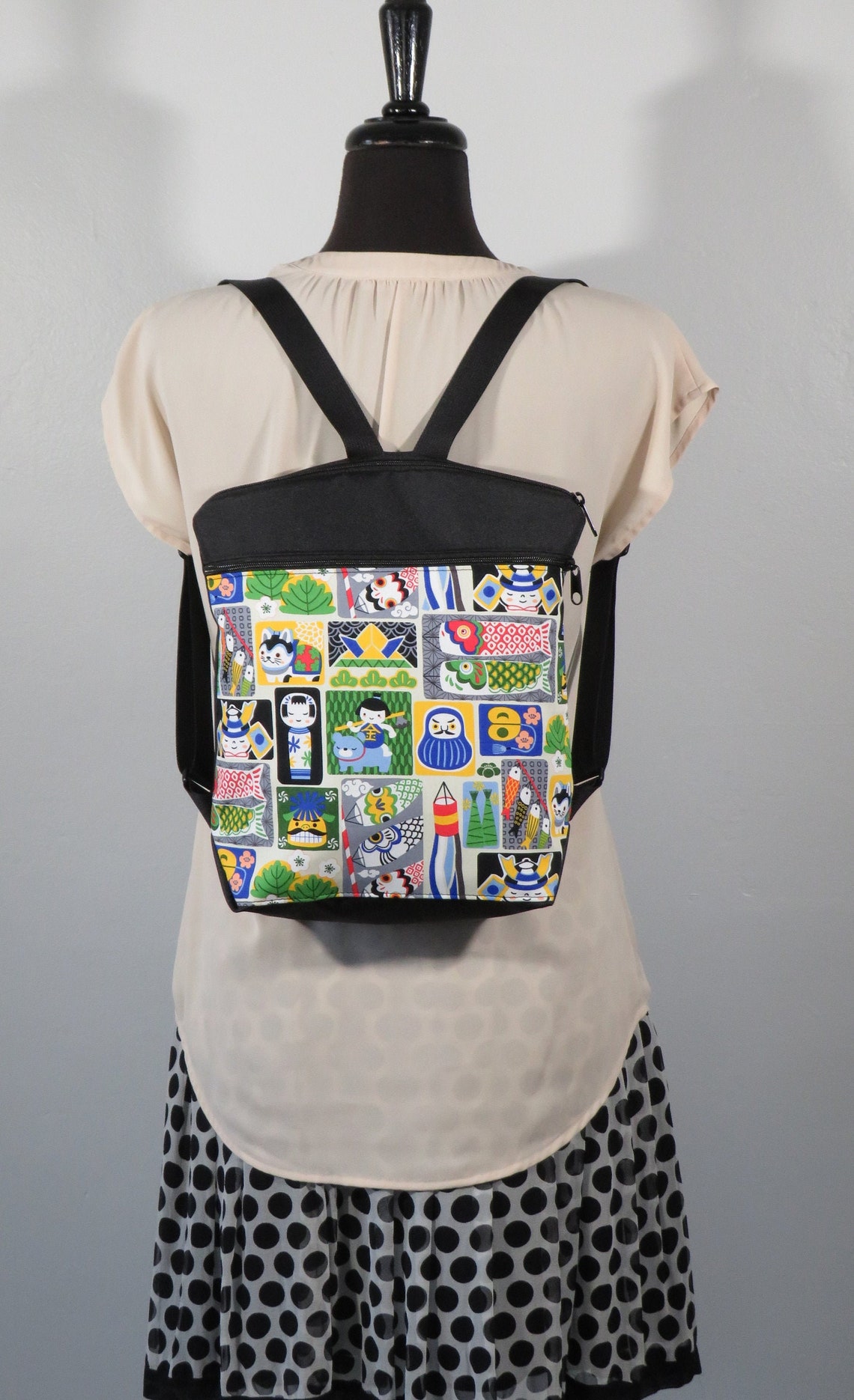 Japanese vintage backpack Aloha Cotton backpack with Etsy