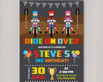 Motocross Invitation Etsy Motocross Invitation Etsy