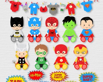 Superheld Baby-Mittelstücke, Superheld-Baby-Dusche-Dekoration, Baby Superheld, Superhelden Cake Topper, INSTANT DOWNLOAD