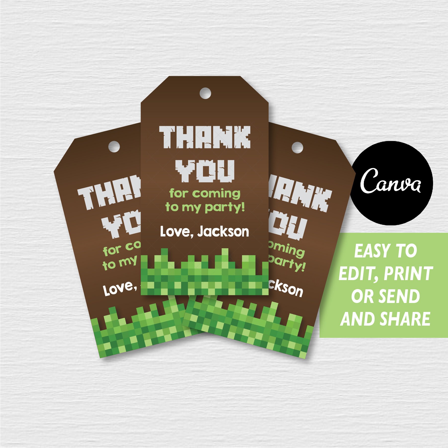 Editable Canva Tag Template