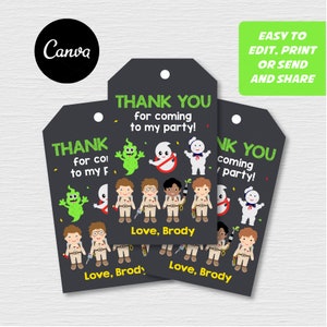 Self editable - Kids Birthday Favor tags, Kids Party, Canva template, INSTANT DOWNLOAD