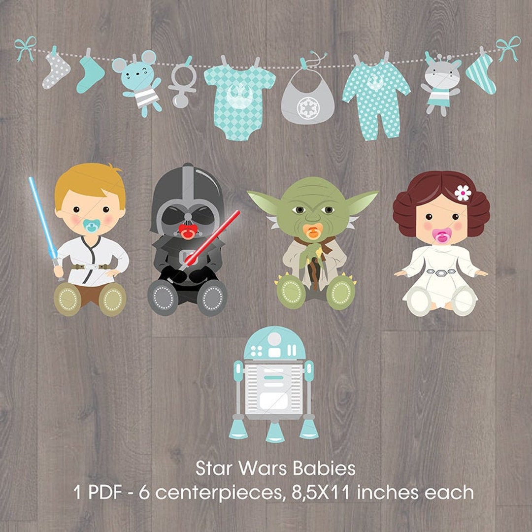 Star Wars Babies Centerpieces, Star Wars Baby Shower Decoration, Star ...