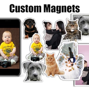 Custom Fridge Magnets, Shaped, Photo Print, Personalized Fridge Magnet, Holiday Gift, Custom Gift, Personalized Gift, Custom Printed Gift