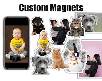 Custom Fridge Magnets, Shaped, Photo Print, Personalized Fridge Magnet, Holiday Gift, Custom Gift, Personalized Gift, Custom Printed Gift