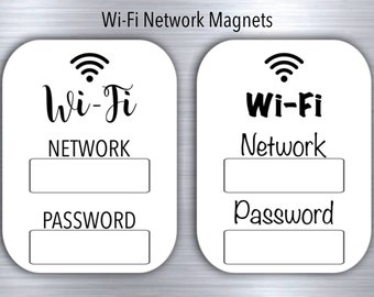 Wi-Fi Magnet, Dry Erase, Wi-Fi Password Sign, Wifi Network, Hosting Essentials, Guest Room, Bed and Breakfast, Rental Signs, Welcome Book