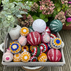 Crochet Christmas Baubles (Set of 3)