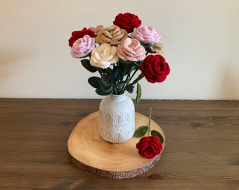 Crochet Rose Bouquet | Roses for Home Decor | Eternal Flower Bouquet