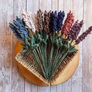 Crochet Lavender Stems | Lavender Flower for Home Decor