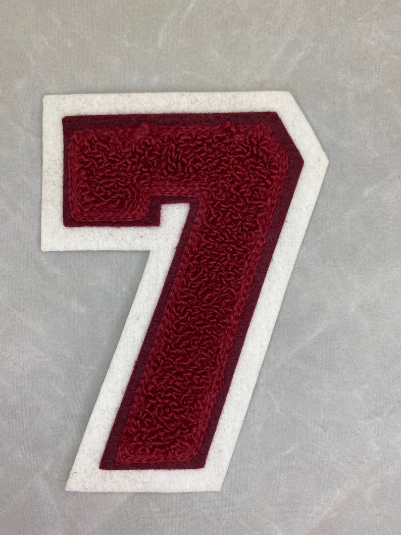 3 Chenille Varsity Letterman Numbers Etsy