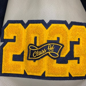 3&quot; Chenille Varsity Letterman &quot;Class Of&quot; Number