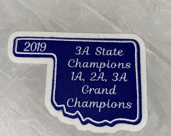 State Felt Varsity Letterman Patches