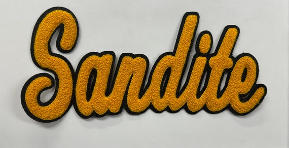 3-4" Tall Chenille Varsity Letterman Custom Name Patch