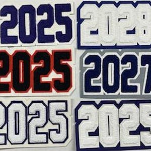 以下が含まれることがあります： 1988、1998、2007、2025、2026、2027、2028など、さまざまな年号が刺繍された9つのパッチのセット。パッチは、赤、白、青、黒、緑、オレンジなど、さまざまな色で構成されています。