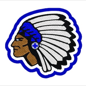 Chieftain Chief Indian Mascot Chenille