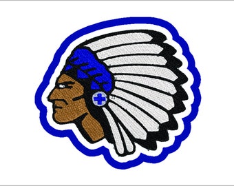 Chieftain Chief Indian Mascot Chenille
