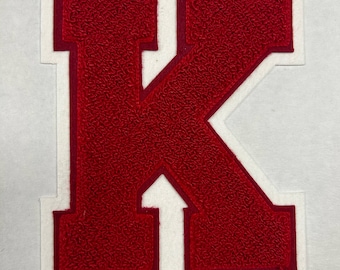 OUTLET VENTA 6&quot; K Chenille Varsity Letterman Parches