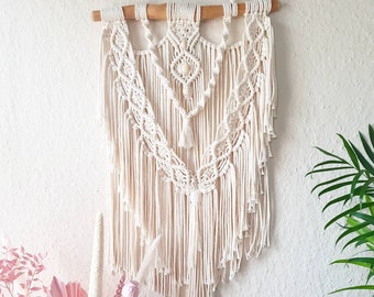 LARGE WISH:Large Macrame Wall hanging/medium macrame wall hanging in natural,35cm driftwood.Gifts for bedroom decor,birthdays,house warming.