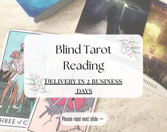 Blind Tarot Reading - Delivery In 2 Business Days