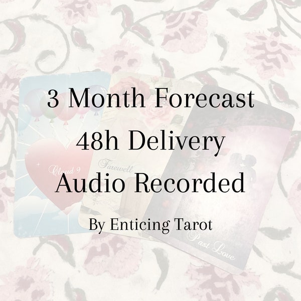 3 Month Forecast Tarot Reading - Detailed Insights Into The Next Three Months! Fast 2 Day Delivery