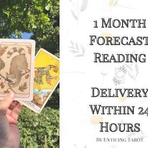 1 Month Forecast Tarot Reading- Fast Delivery Within 24 Hours - Insightful Month Ahead Reading