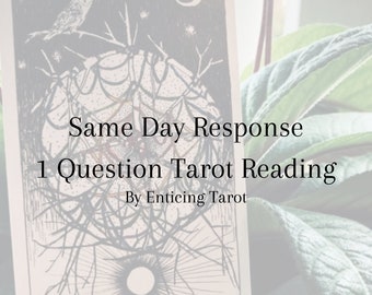 Same Day 1 Question Tarot Reading. Fast 24 Hour Delivery - Ask Anything! Love, Career, Money…