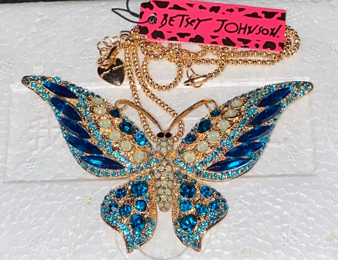 Betsey Johnson Elegant Butterfly Necklace Etsy