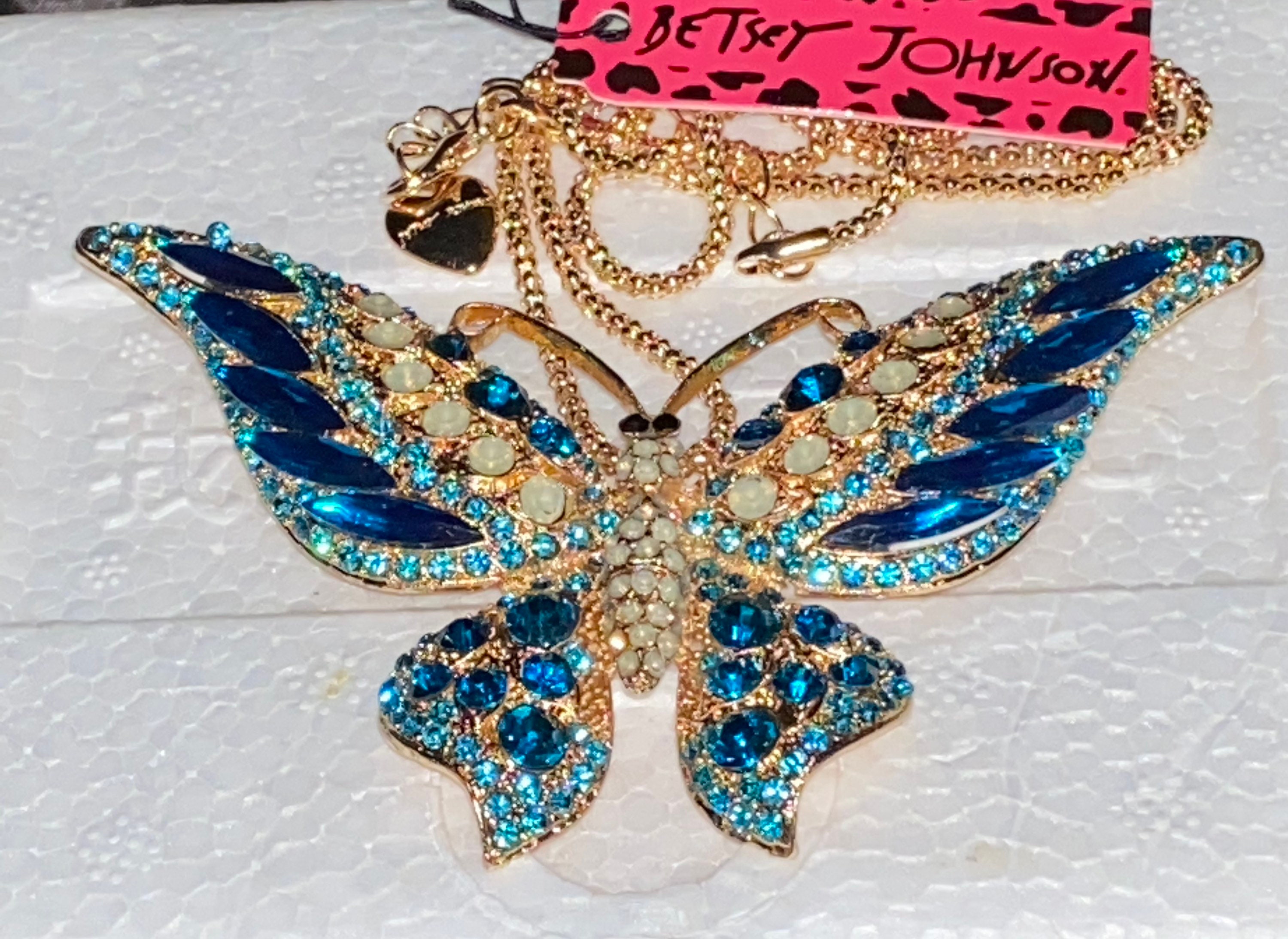 Betsey Johnson Elegant Butterfly Necklace Etsy