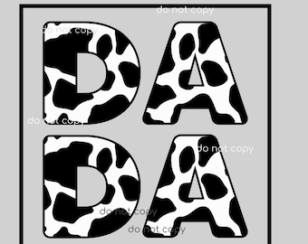 DADA 牛柄 SVG および PNG | 合計 5 つのデジタルファイル