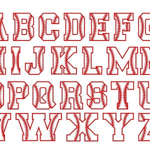 Baseball Letters and Numbers | SVG