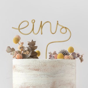 Cake topper / cake topper made of wire, number, handmade, cake topper