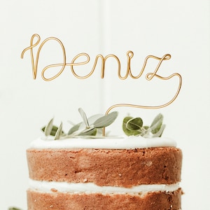 Wire cake topper, personalized, cake topper, handmade, cake topper, desired name