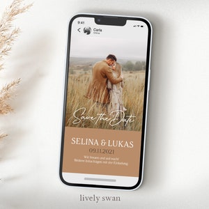 Save the Date Karte - Digital, Online, Whatsapp, Hochzeit, Einladung