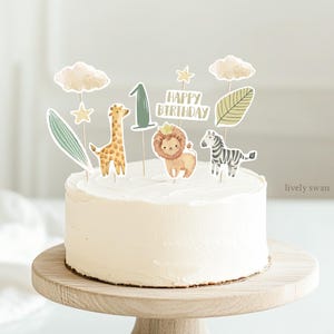 Caketopper für den  Kindergeburtstag zum selbst basteln, Safari, Löwe,Tiere, Tortenstecker Kuchendekoration, DIY