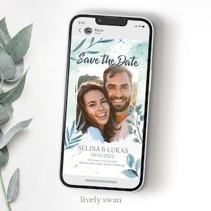 Save the Date Karte - Digital, Online, Whatsapp, Hochzeit, Einladung