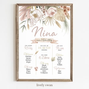 Pizarra de hito, 1º 2º 3º 4º cumpleaños, cartel de hito, cartel de cumpleaños, pampa, boho, flores secas