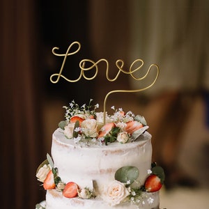 Cake Topper made of wire, handmade, lettering made of wire, cake topper, cake topper, wedding, love