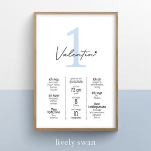 Milestone Board 1st 2nd 3rd 4th Birthday Year Number Cadeau d'anniversaire personnalisé Milestone Poster