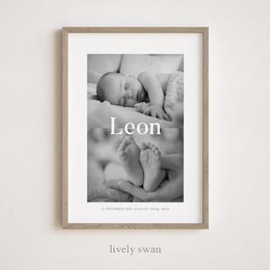 Cartel de nacimiento, cartel de fotos, carta natal, cartel de datos de nacimiento, anuncio de nacimiento, regalo de nacimiento personalizado, anuncio de nacimiento