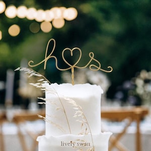 Wire cake topper, personalized, wire lettering, wire wedding cake topper, minimalist wedding cake topper, personalized cake topper