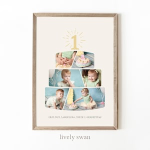 Fotoposter, Fotocollage, 1. 2. 3.... Geburtstag Poster, Geburtstagsposter, Birthday Poster