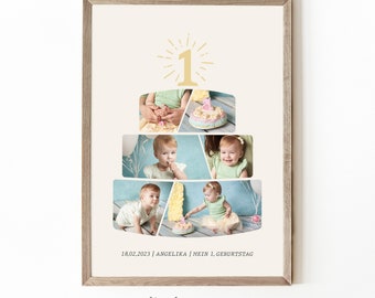 Photo poster, photo collage, 1st 2nd 3rd.... birthday poster, birthday poster, birthday poster